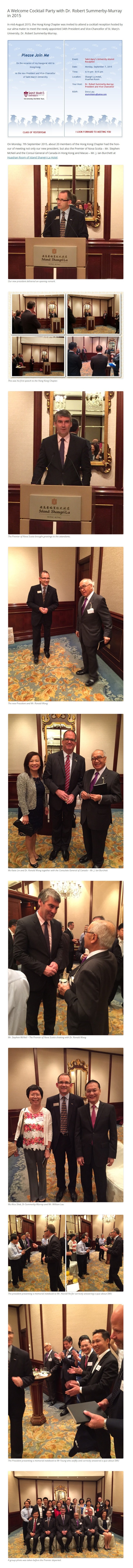 2015-09-07 A Welcome Cocktail Party with Dr. Robert Summerby-Murray