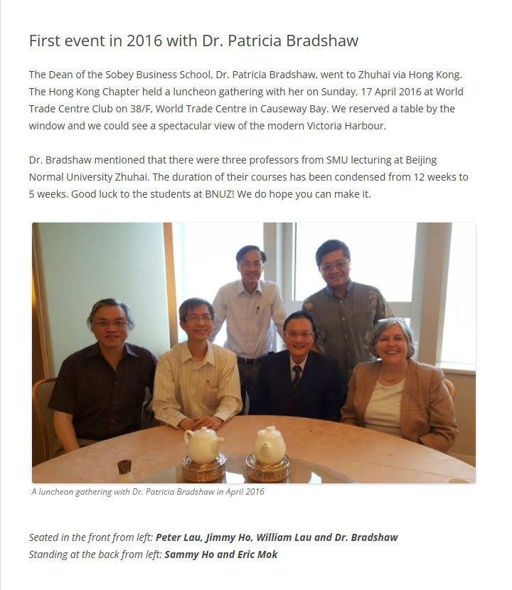 2016-04-17 A Luncheon Gathering with Dr. Bradshaw in 2016