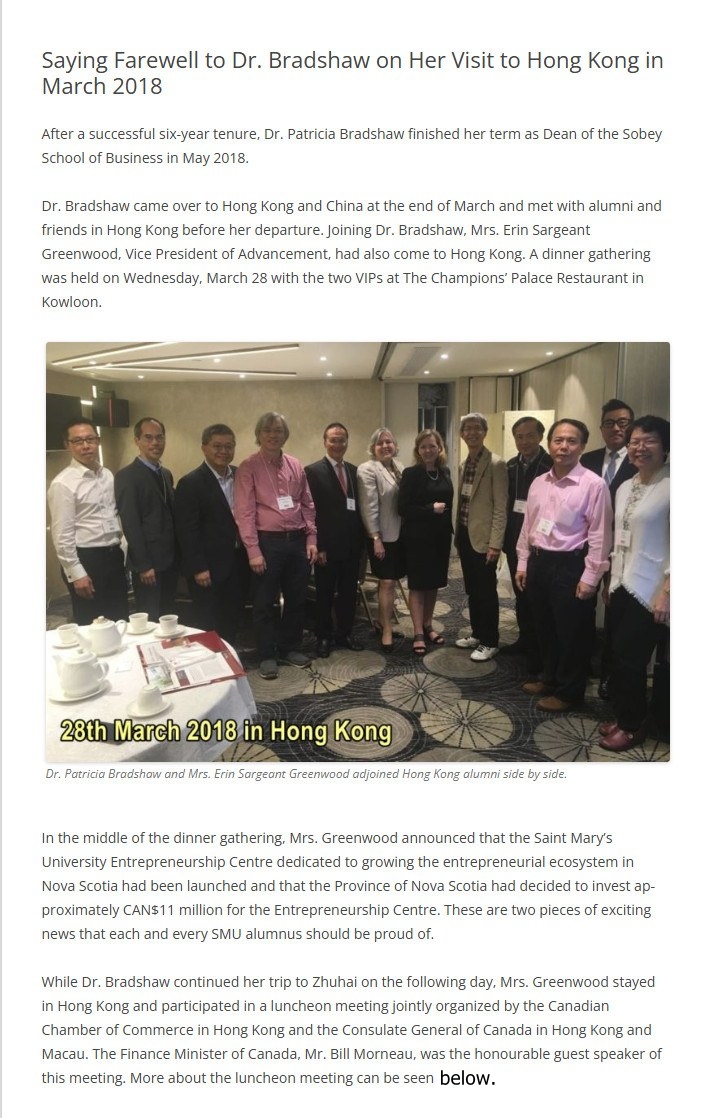 2018-03-28 Saying Farewell to Dr. Bradshaw on her visit to Hong Kong in March 2018