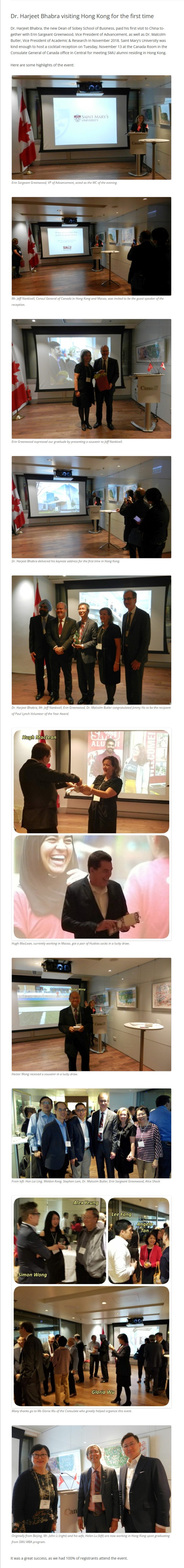 2018-11-13 Dr. Harjeet Bhabra's First Visit to Hong Kong