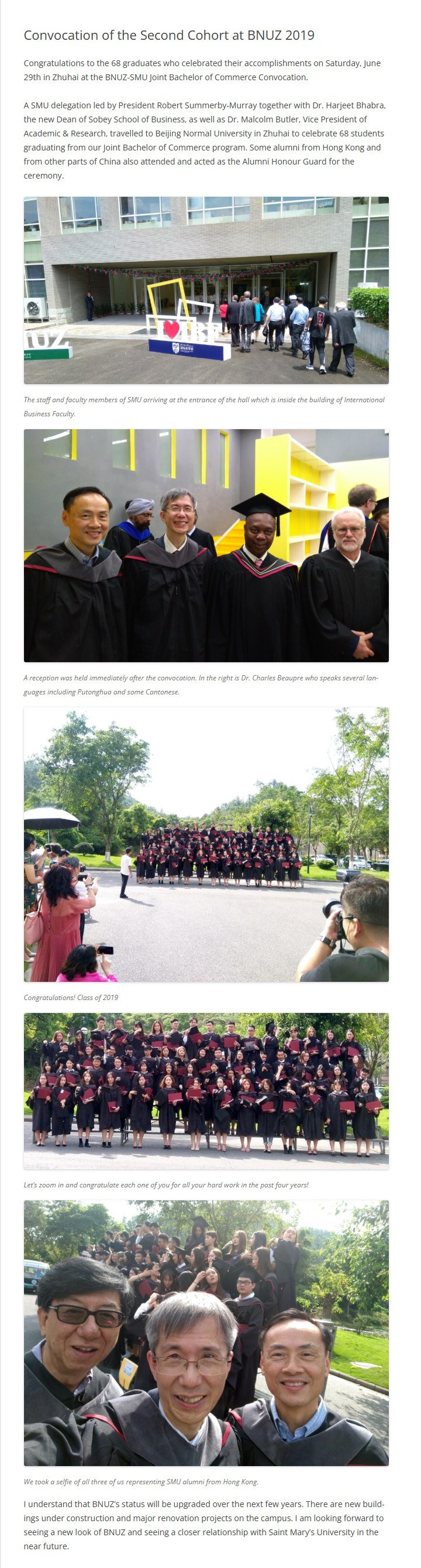 2019-06-29 Convocation of the Second Cohort at BNUZ in 2019